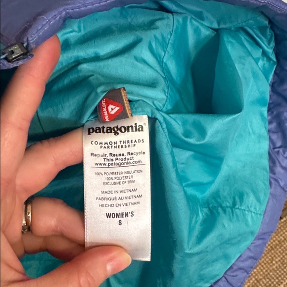 Patagonia Women’s Nano Puff Vest Violet Blue Turquoise Quilted Insulated Size S - Picture 5 of 6